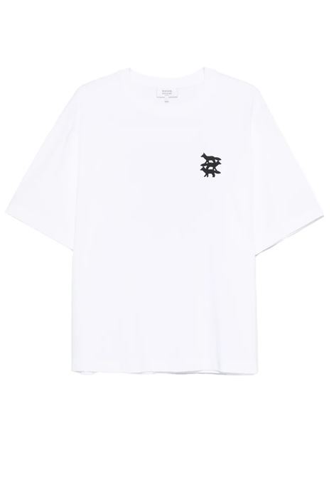 t-shirt stint fox uomo bianca MAISON KITSUNÉ | PM00103KJ0119P100
